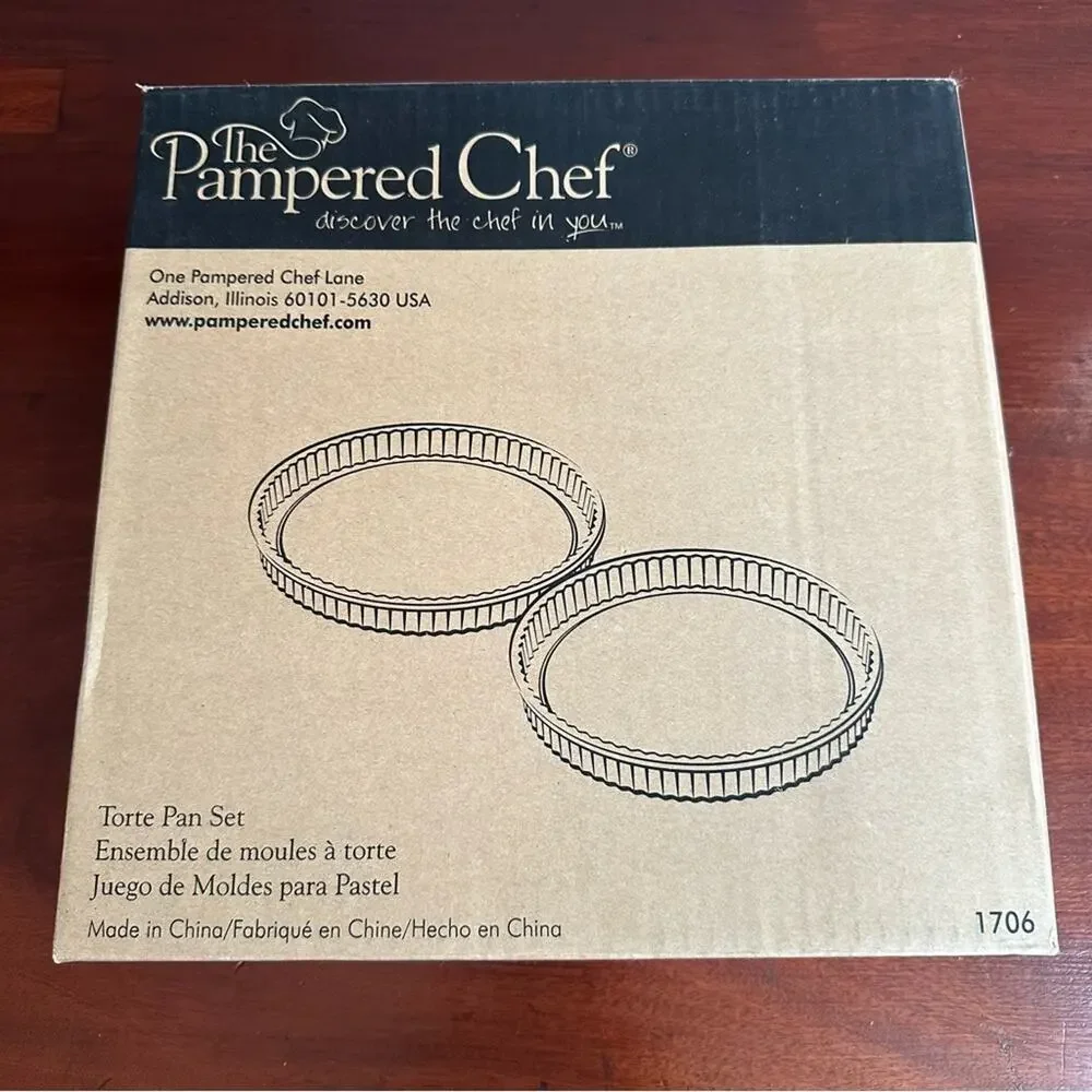 Pampered Chef #1706 Torte Pan Set of 2 Baking Kitchen Bake Baking